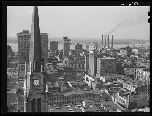 Untitled photo, possibly related to: Downtown Louisville, Kentucky, with Ohio River in background