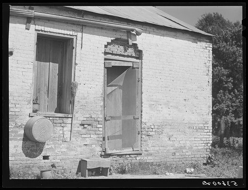 Old slave quarters on one of the plantations which is now part of LaDelta project. Thomastown, Louisiana
