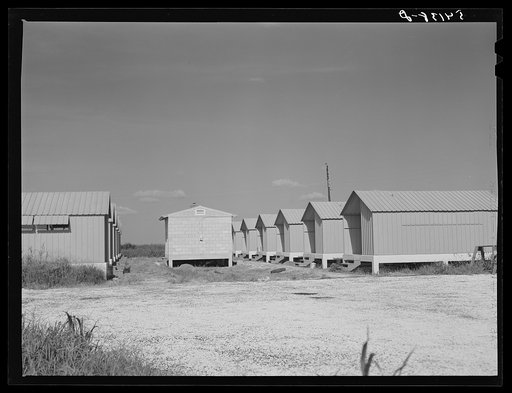 Untitled photo, possibly related to: Isolation unit shelters for contagious diseases at Okeechobee migratory labor camp. Belle Glade, Florida