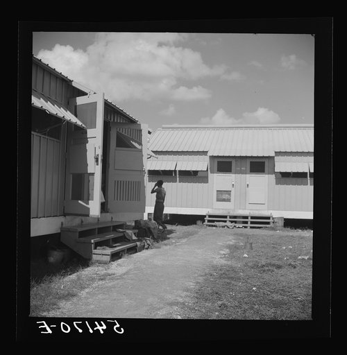 Shelters at Okeechobee migratory labor camp. Belle Glade, Florida
