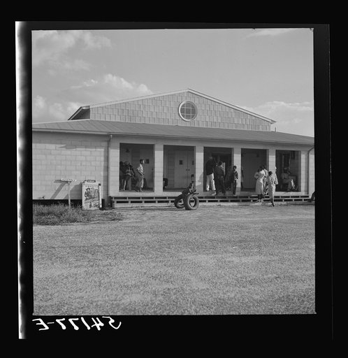 Untitled photo, possibly related to: The assembly building is always open for meetings, games, reading, and recreational activities at Okeechobee migratory labor camp. Belle Glade, Florida
