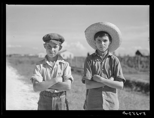 Cajun children on Terrebonne Project, Schriever, Louisiana