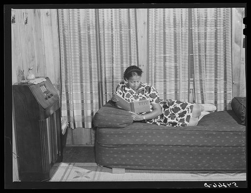 Interior of one of the labor houses at Okeechobee migratory labor camp. Belle Glade, Florida