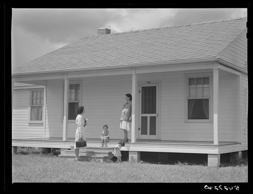 Nurse making a home visit to see one of the project families. Terrebonne Project, Schriever, Louisiana