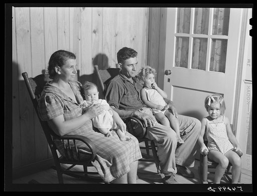 One of the project families in their living room of their home. Terrebonne Project, Schriever, Louisiana