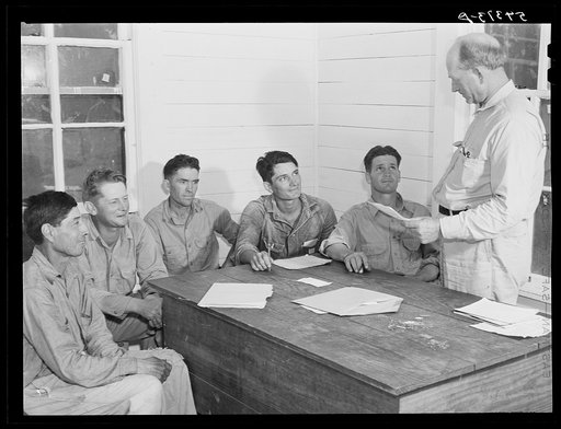 Allen Plantation, operated by Natchitoches farmstead association, a cooperative established through the cooperation of the FSA (Farm Security Administration). Louisiana. Meeting of board of directors