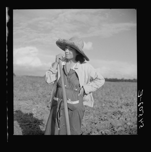 Member of Allen Plantation cooperative association resting from hoeing cotton. Near Natchitoches, Louisiana
