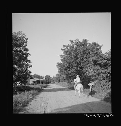 Melrose, Natchitoches Parish, Louisiana. Mulatto returning home after buying supplies at country store
