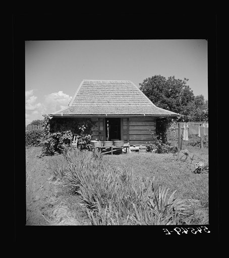 Untitled photo, possibly related to: Melrose, Natchitoches Parish, Louisiana. Old wash house built by mulattoes, now a part of the John Henry cotton plantation