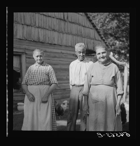 Untitled photo, possibly related to: Melrose, Natchitoches Parish, Louisiana. Three of the oldest of the French mulatto colony in the cotton plantation region. Members of the Rocque family (see general caption)