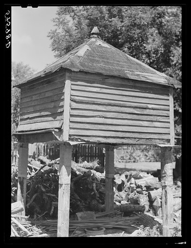 Untitled photo, possibly related to: Melrose, Natchitoches, Parish, Louisiana. Pigeonnier on old John Henry cotton plantation. Built about 1824 (see general caption)