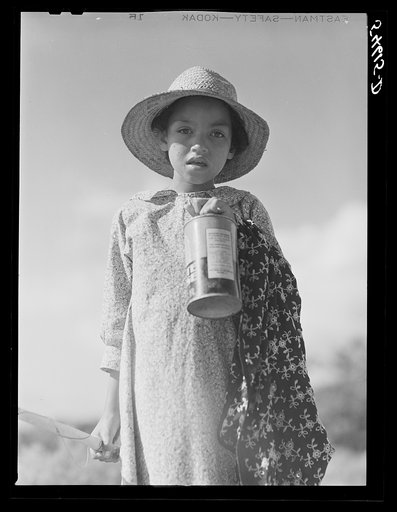 Melrose, Natchitoches Parish, Louisiana. Daughter of mulatto family returning home after fishing in the Cane River