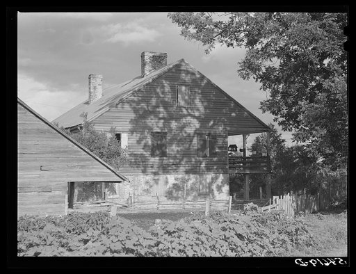 Melrose, Natchitoches Parish, Louisiana. Old home in cotton plantation area originally built and owned and still occupied (rented) by mulatto family