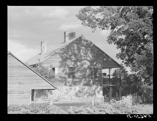 Untitled photo, possibly related to: Melrose, Natchitoches Parish, Louisiana. Old home in cotton plantation area originally built and owned and still occupied (rented) by mulatto family