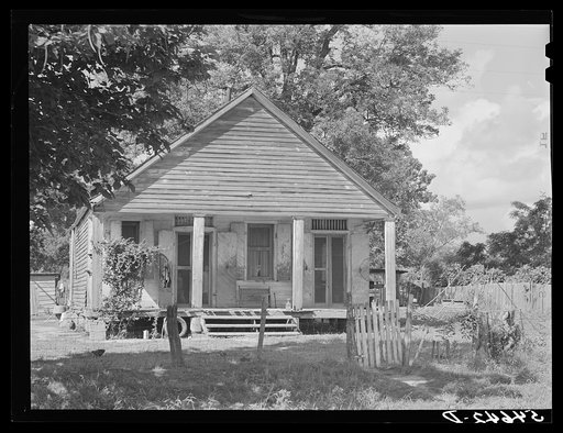 Untitled photo, possibly related to: Melrose, Natchitoches Parish, Louisiana. Old home in cotton plantation area originally built and owned and still occupied (rented) by mulatto family