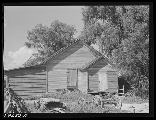 Melrose, Natchitoches Parish, Louisiana. Old school on John Henry cotton plantation
