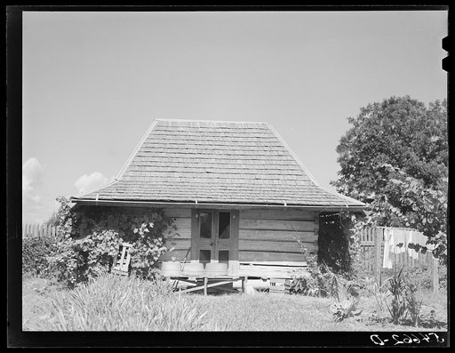 Untitled photo, possibly related to: Melrose, Natchitoches Parish, Louisiana. Old wash house built by mulattoes, now a part of the John Henry cotton plantation