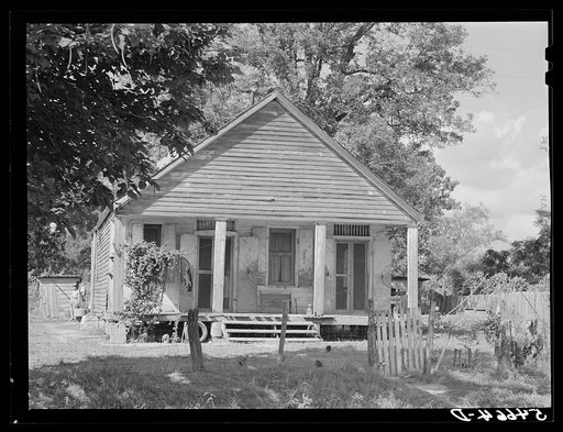 Melrose, Natchitoches Parish, Louisiana. Old home in cotton plantation area originally built and owned and still occupied (rented) by mulatto family