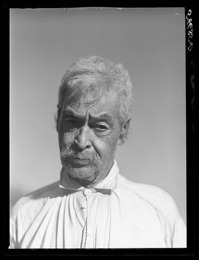 Melrose, Natchitoches Parish, Louisiana. One of the old French mulatto colony in this cotton plantation region. Uncle Joe Rocque, about eighty-six years old (see general caption)