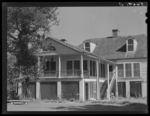 Melrose, Natchitoches Parish, Louisiana. Main house on the John Henry cotton plantation which was built by mulatto Augustin Metoyier, for his son Louis, and sold to J.H. Henry in 1833