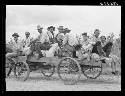 Mulattoes returning from town with groceries and supplies near Melrose, Natchitoches Parish, Louisiana