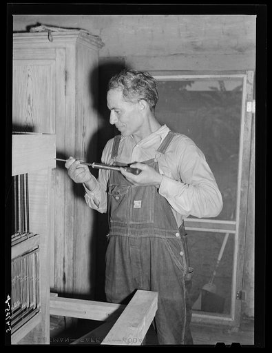 One of the mulattoes who works on the John Henry Plantation and is very skilled in woodwork, weaving and crafts. Melrose, Natchitoches Parish, Louisiana