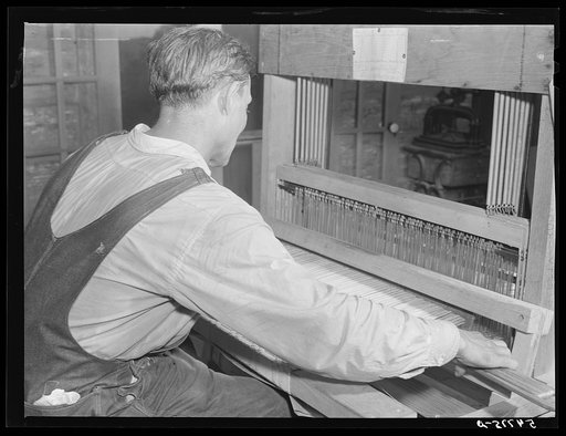 One of the mulattoes who works on the John Henry Plantation and is very skilled in woodwork, weaving and crafts. Melrose, Natchitoches Parish, Louisiana