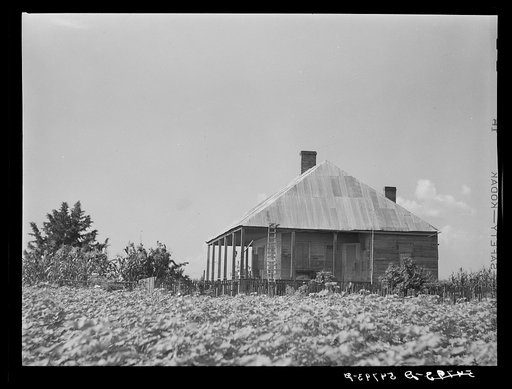 Melrose, Natchitoches Parish, Louisiana. Old home on cotton plantation, originally built and owned and still occupied (rented) by mulatto family