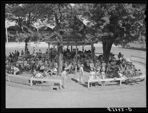 Spectators at Shelby County horse show and fair. Shelbyville, Kentucky