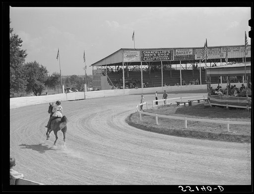 The winner in the best horsemanship class in the ring at the Shelby County horse show and fair. Shelbyville, Kentucky