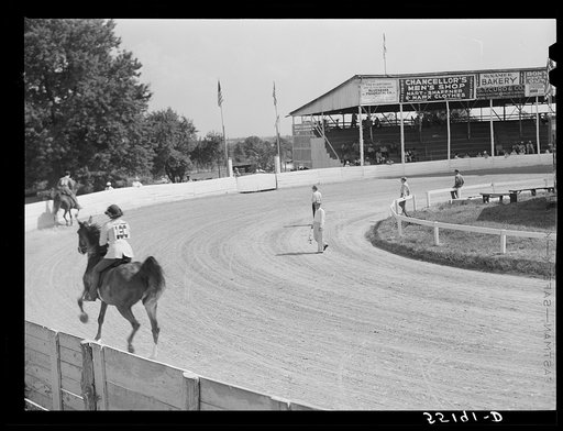 Untitled photo, possibly related to: The winner in the best horsemanship class in the ring at the Shelby County horse show and fair. Shelbyville, Kentucky