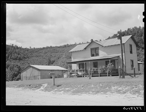 Prosperous farmer's new home and barn near Morehead, Kentucky