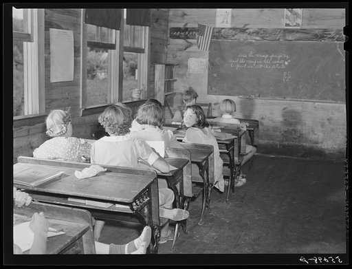 Untitled photo, possibly related to: Overcrowded conditions in a rural school near Morehead, Kentucky