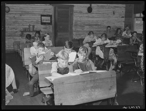 Overcrowded conditions in a rural school near Morehead, Kentucky