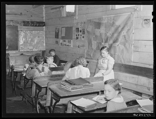 Untitled photo, possibly related to: Overcrowded conditions in a rural school near Morehead, Kentucky