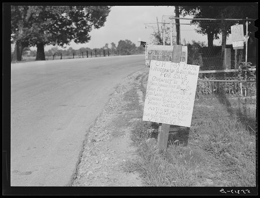 Untitled photo, possibly related to: Signs in front of home near Anchorage, Kentucky