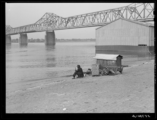 Untitled photo, possibly related to: Fishing on Ohio riverfront in Louisville, Kentucky