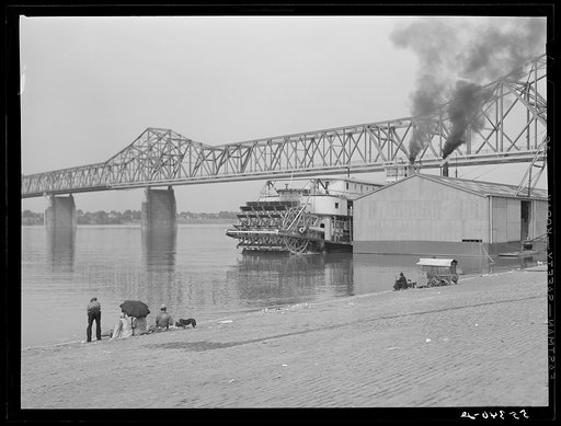 Untitled photo, possibly related to: Fishing on Ohio riverfront in Louisville, Kentucky
