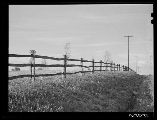Handmade rail fence on highway near Louisville, Kentucky