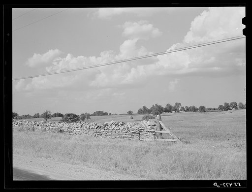 Old stone fence near Harrodsburg, Kentucky