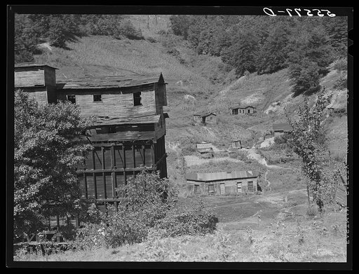 Abandoned mining town in mountain section near Chavies, Kentucky