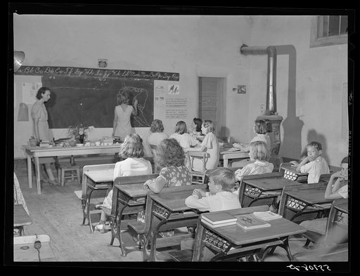 One of the better schoolrooms in the new consolidated school. Breathitt County, Kentucky