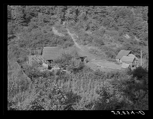 Mountain farmstead. Breathitt County, Kentucky