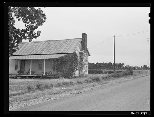 REA (Rural Electrification Administration) line going to a home in Caswell County, North Carolina