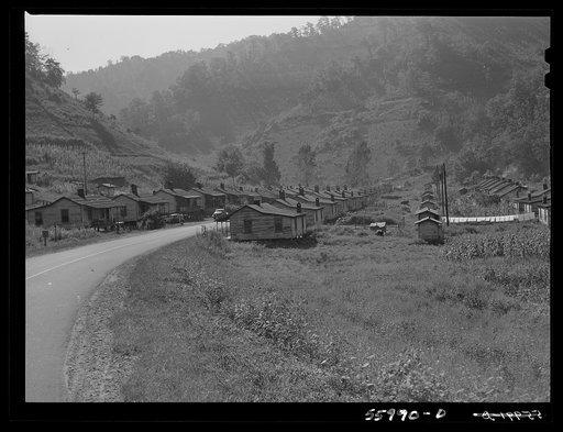 Mining town Virgie in eastern Kentucky mountains