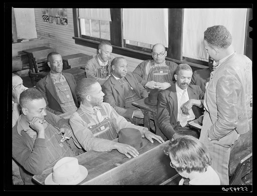Untitled photo, possibly related to: Meeting of colored people in neighborhood land use planning program committee. Caswell County, North Carolina