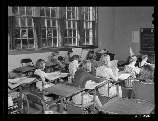 One of the better schoolrooms in the new consolidated school. Breathitt County, Kentucky