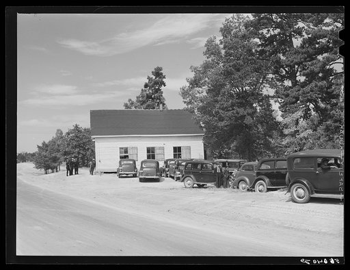A ministers and deacons meeting in colored church. Caswell County, North Carolina