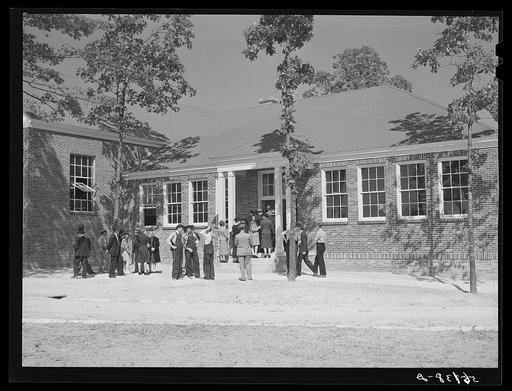 New vocational and agricultural, physical education building dedicated by Governor Hoey at Anderson consolidated school. Caswell County, North Carolina