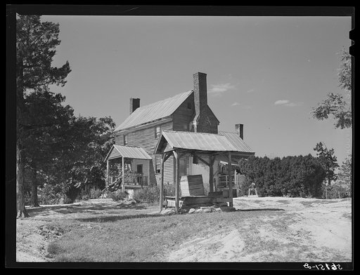 Old Thomas home now lived in by colored tenants on submarginal in eroded section of Caswell County, North Carolina